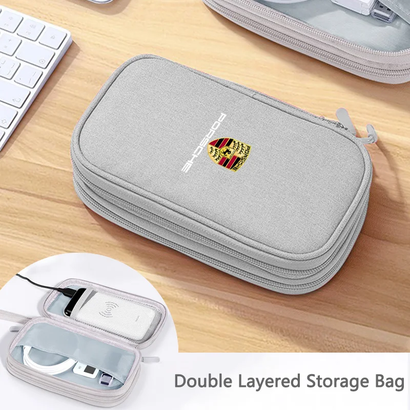 

Fashion Car Double Layered Storage Bag Lightweight Portable Storage Bag For Porsche 911 718 Taycan Panamera Cayenne Macan Cayman