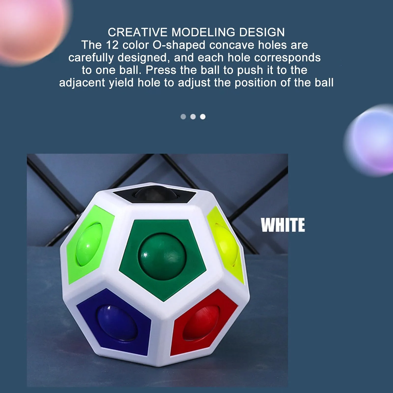 Arco-íris quebra-cabeça pressionando bloco poliedro brinquedo de descompressão para restaurar a cor cérebro jogo presente para crianças matando tempo