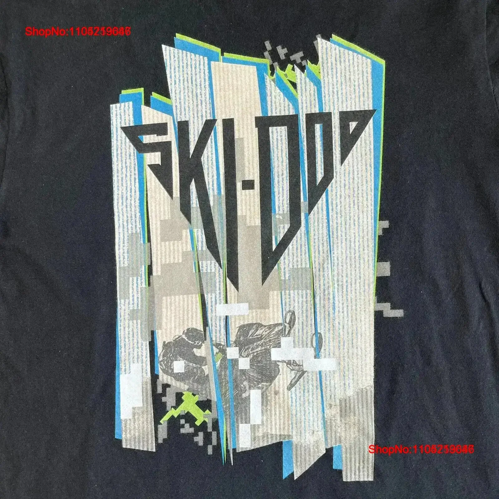 BRP Ski doo camiseta SIze Small Spellout negro vintage Lavado ligeramente gráfico Transpirable Estirado Ropa de diseñador suave