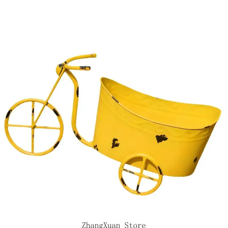 Robuster Metall-Gartenwagen, Pflanzgefäß-Halter für Blumen und Kräuter, 3 x – Detail 3