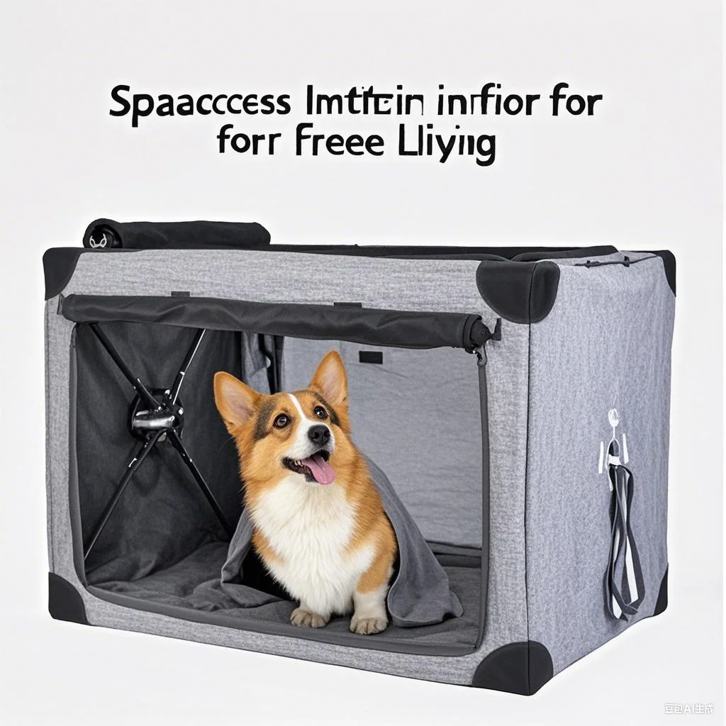 Collapsible & Foldable Dog Crate Cage For Travel Outdoor & Carrying With Mesh Windows Pet Carrier Bag