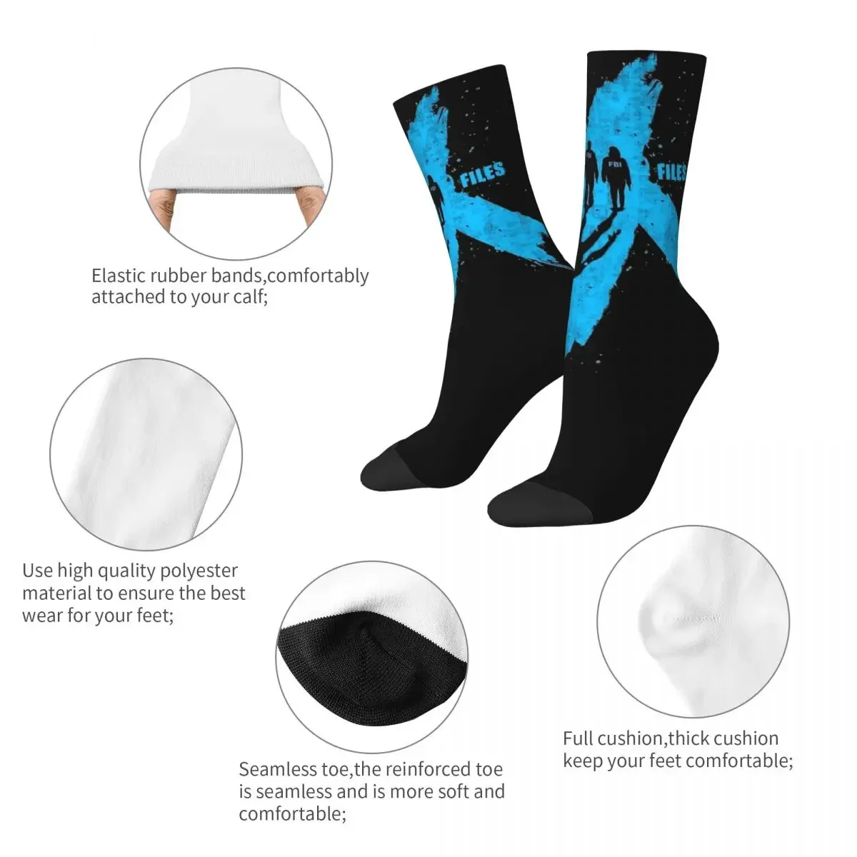 Casual Female Male Socks The X-Files Accessories Cute TV Series High Quality Socks All Season