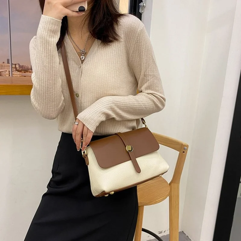 

Famous Designer Elegant Leather Women's Handbag Luxury Brand Trendy Classic Vintage Commuter Daily Use Bag