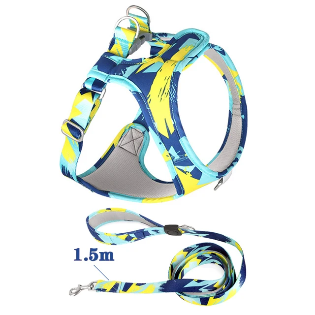 Adjustable Harness And Leash Set For Dogs And Cats Breathable Mesh_voghion.com