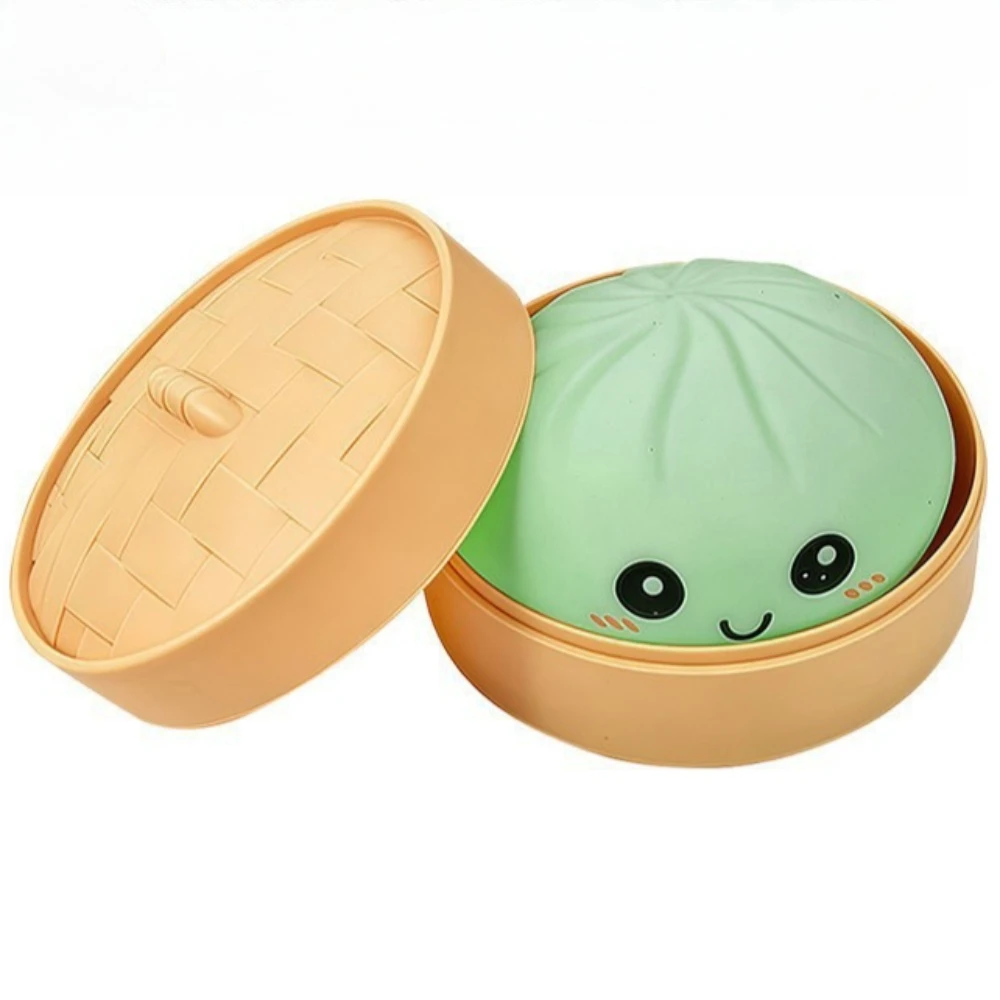 Gesimuleerde kleurrijke dumpling squishy speelgoedjes, langzaam rijzende stressbal, zacht knijpbaar decompressiespeelgoed voor volwassenen & kinderen