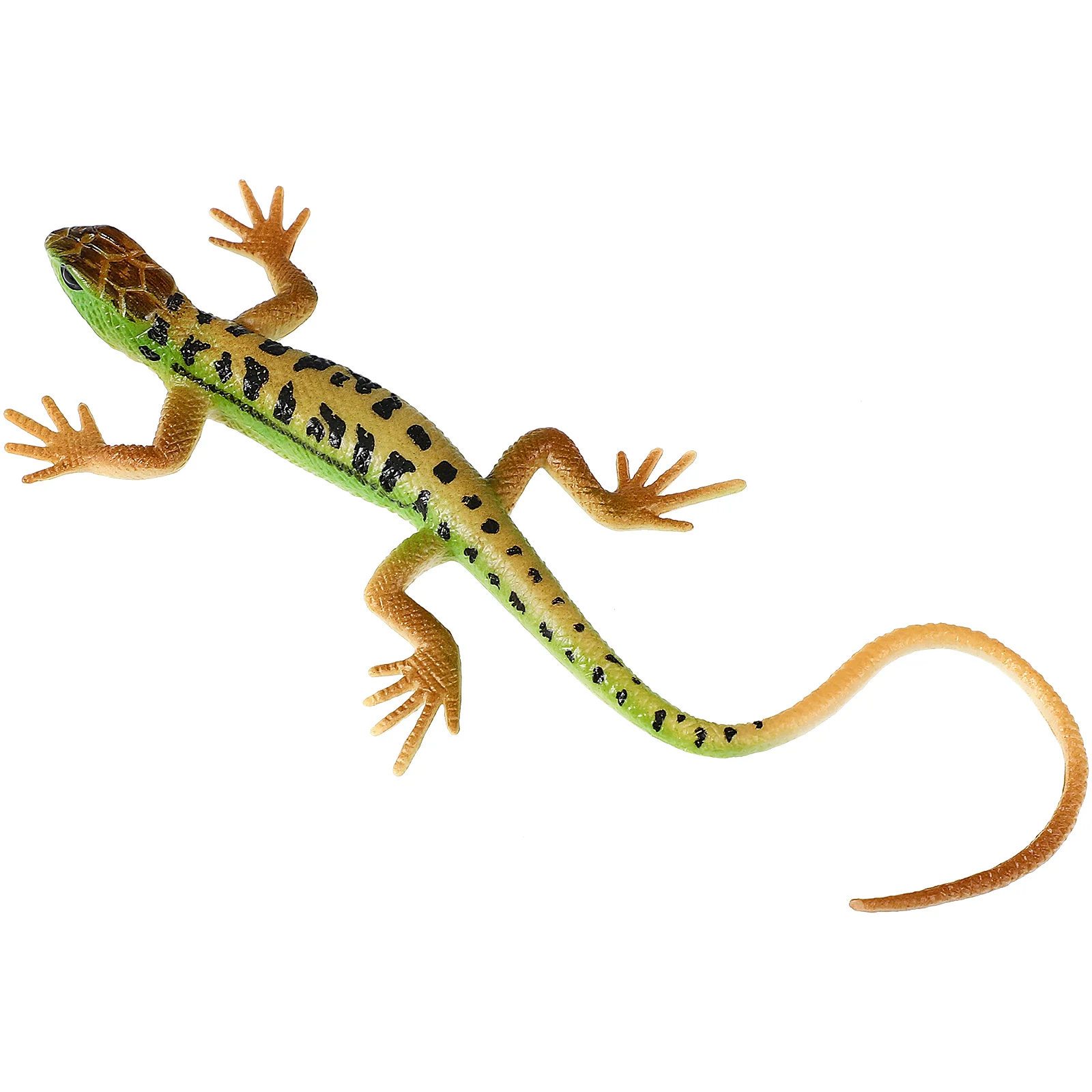 

Tricky Toys Handle Lizard Realistic Fake Plastic Lizards for Kids Animal Life Like Figure Green Baby Faux