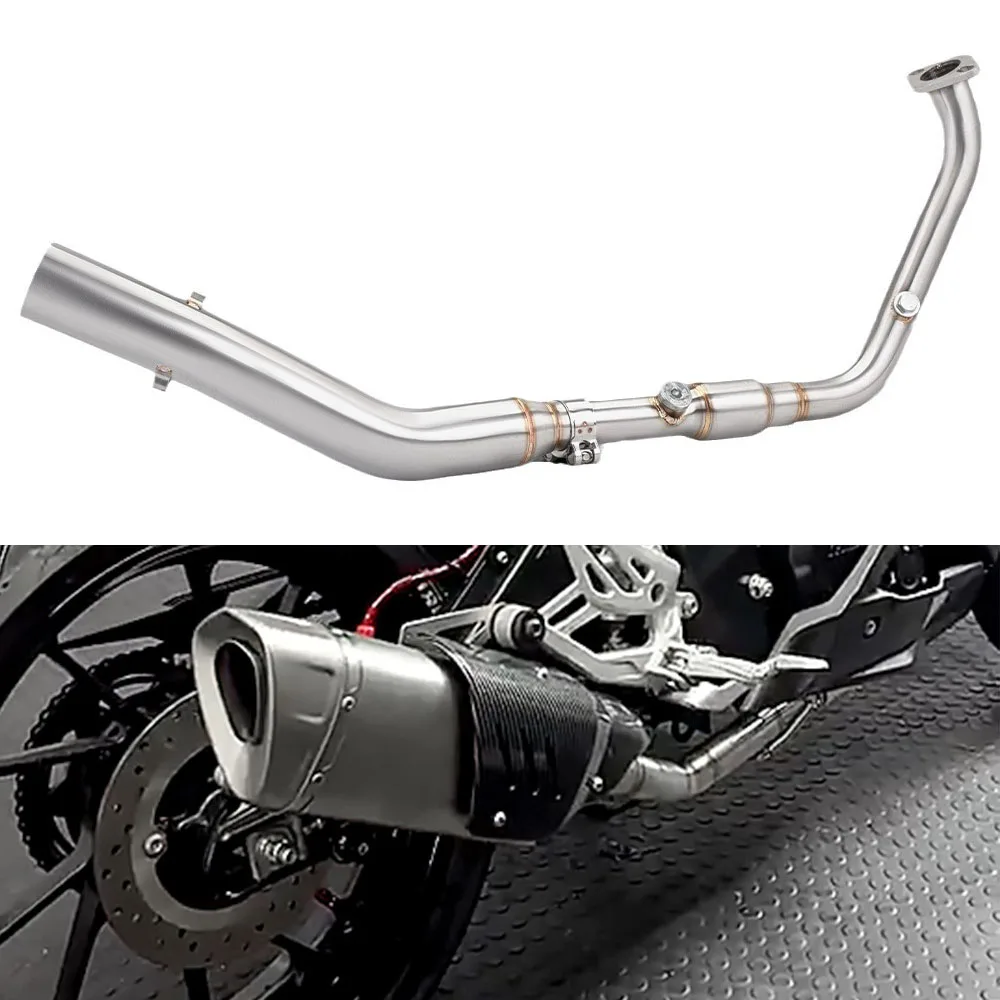 

For Yamaha R15 R125 2017-2024 MT15 YZFR15 YZFR125 Escape Motorcycle Exhaust Header Link Pipe 51MM Slip-On Header Muffler Pipe