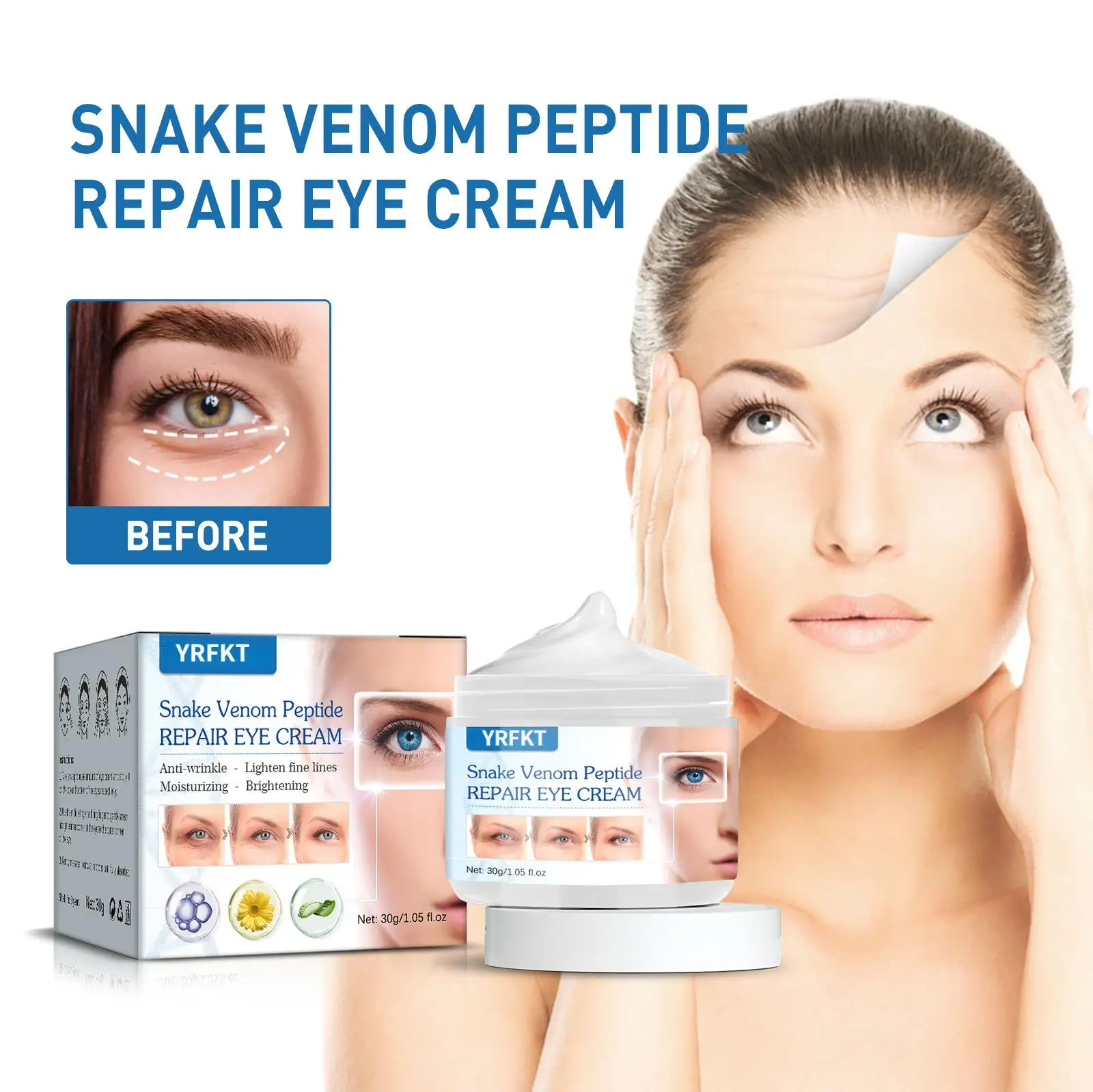 

Snake venom Moisturizing Firming pouch eye lines staying up late repairing eye cream firming dark circles