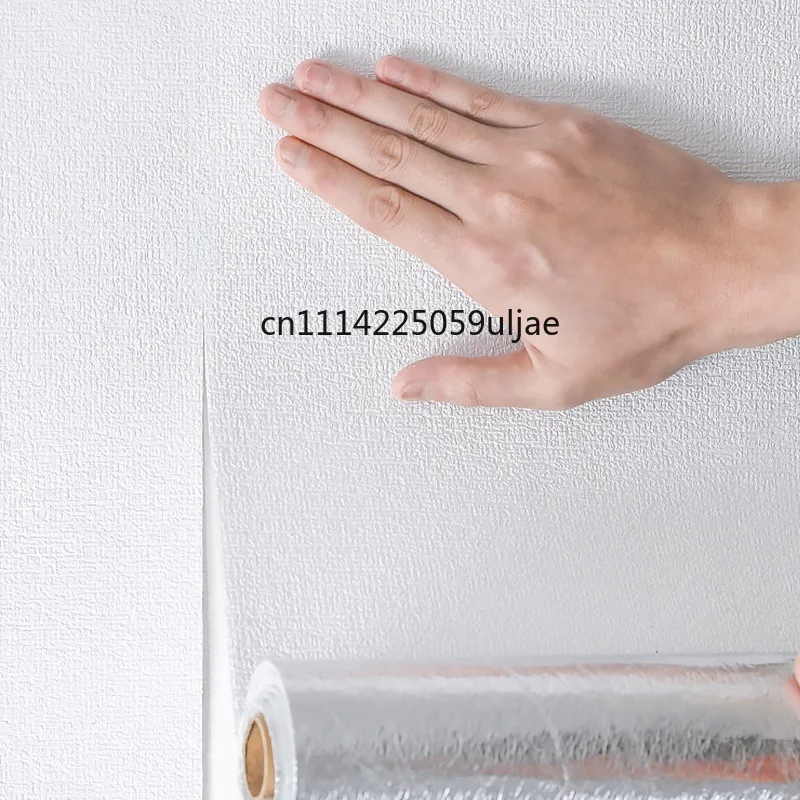 50cm Linen 3D Foam Self-adhesive PVC Solid Color Thickened Waterproof Background Wall Renovation Wallpaper Wall Stickers
