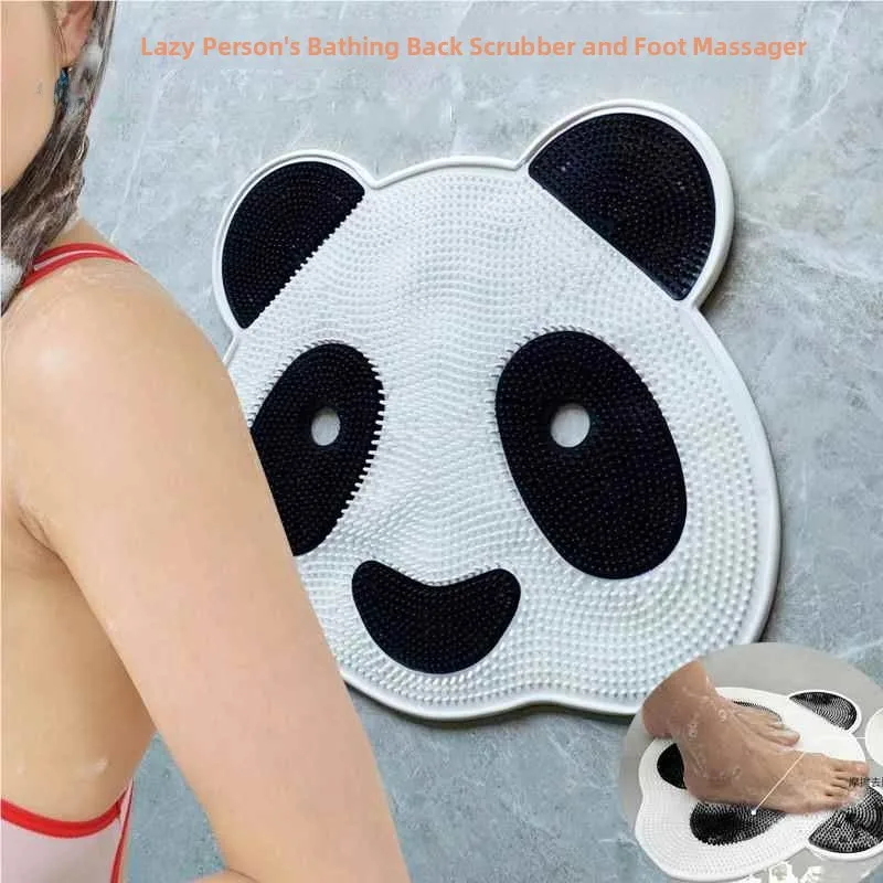 

Lazy Person Back Scrubbing Tool Silicone Foot Bath Mat Back Massage Bath Brush Wall Mounted Skin Care Accessories