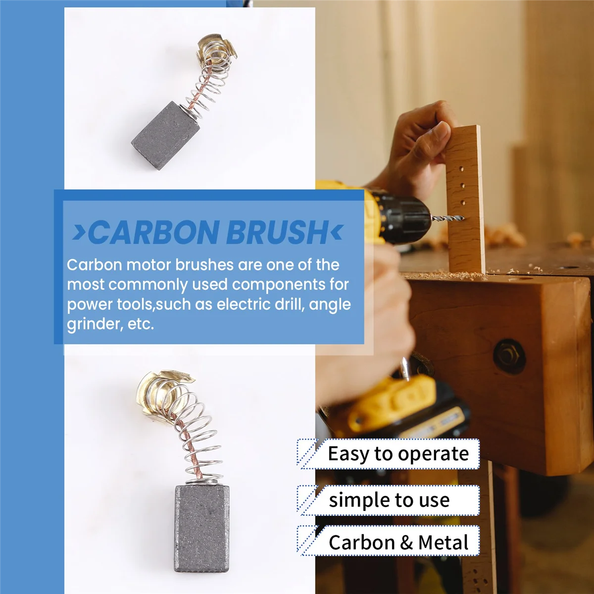 แปรงถ่านสำหรับ Makita Cb-103ขนาด6มม. x 10มม. X 16มม. จำนวน8ชิ้น