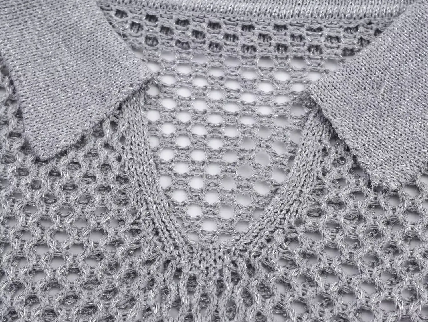 2025 traje de falda de suéter holgado y maduro para mujer, tejido hueco, europeo y americano, principios de otoño, 2025