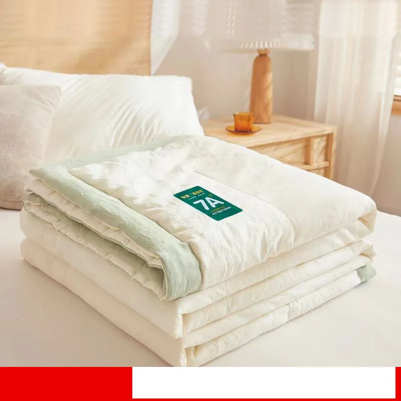 New Soya Fibre Filling Summer Quilt Queen Grade A Maternal and Child Thin Comforter Antimicrobial Breathable King Size Duvet