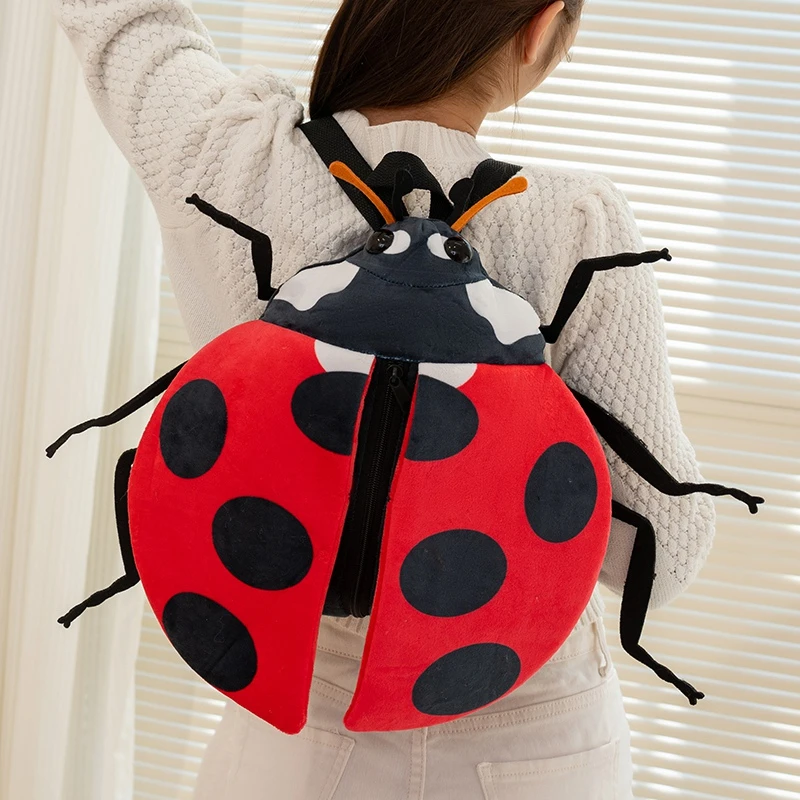 Lustige kreative Cartoon Insekt Zikade Käfer Biene Marienkäfer Mantis Plüsch Puppe Rucksack braun grün Stofftier Geschenk für Jungen und Mädchen – Detail 3