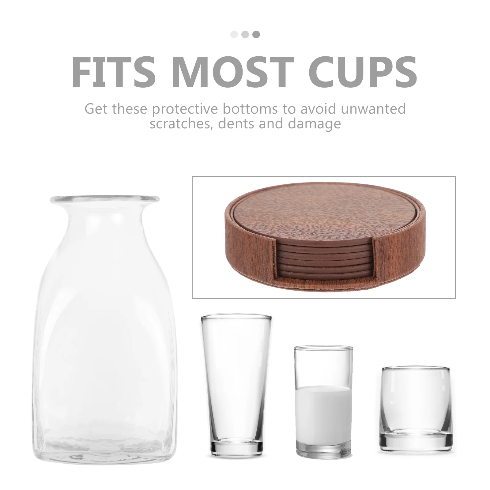 

6 шт., набор ковриков для чайных чашек, термостойкие противоскользящие подушечки для стаканов для домашней кухни, круглые подушечки для чашек из искусственной кожи, защитные коврики для бутылок