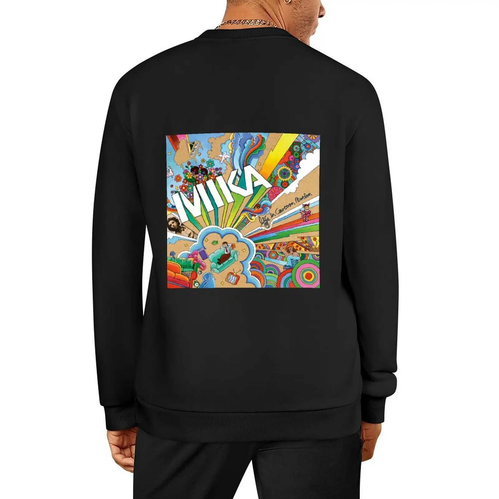 

Mika life in cartoon motion Pullover blouse tracksuit mens clothing autumn clothes hooded sweatshirt for men