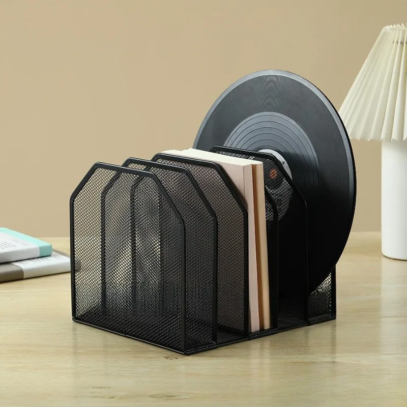 1 Stück kreativer Metall-Eisen-5-Tier-Mesh-Datei-Organizer für den Büro-Desktop, verstellbares Regal mit abnehmbaren Körben