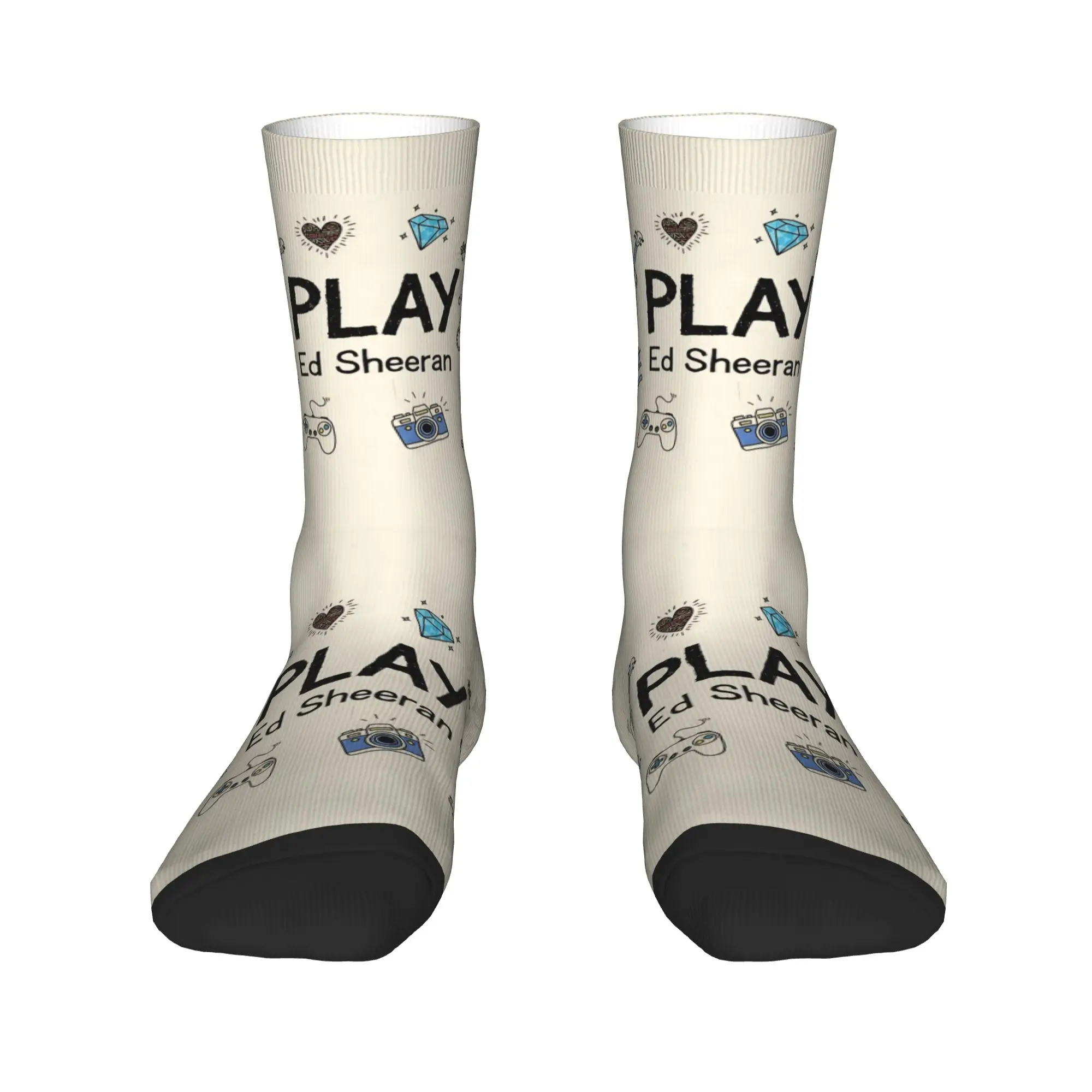 اللعب بواسطة إد شيران جوارب الكبار الرجال الجوارب متوسطة لينة جوارب بأشكال مضحكة الشتاء الجري المضادة للانزلاق جوارب مطبوعة هدية