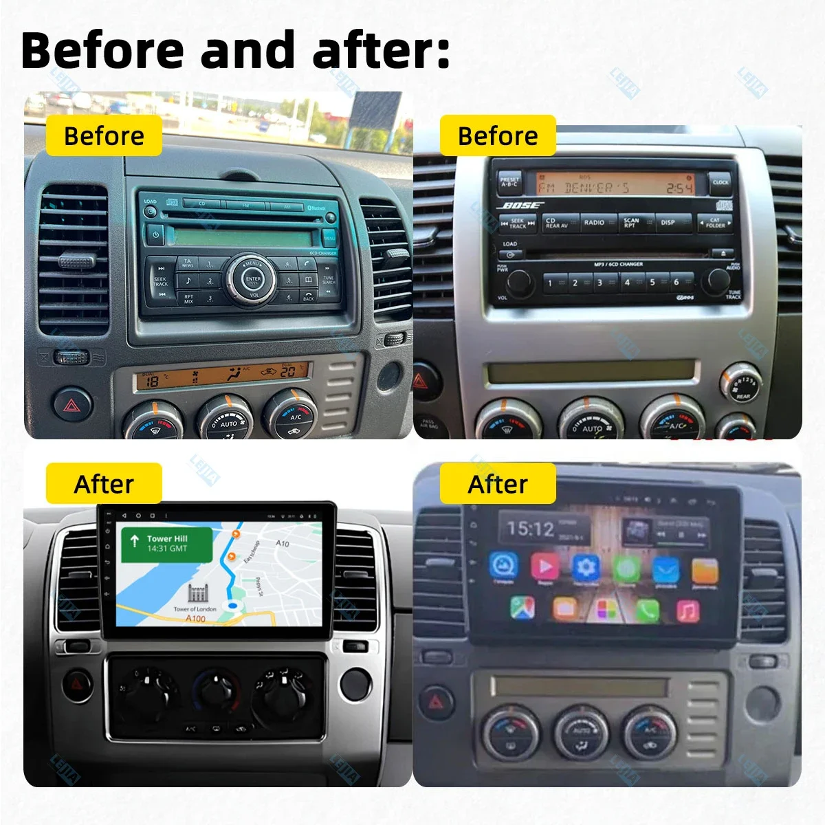 2 Din Android Car Radio for Nissan Pathfinder R51 2004-2012 NAVARA D40 2006 - 2012 Multimedia Navigation Carplay Auto Stereo GPS