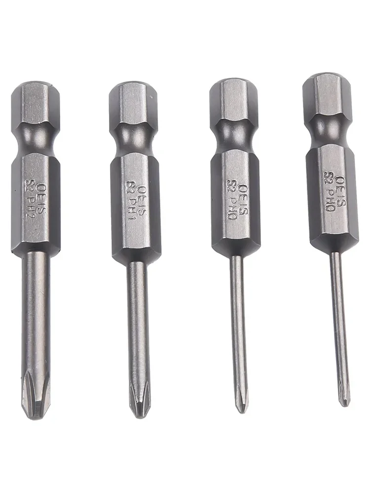 

4pcs/set 50mm Cross Screwdriver Bits 1/4Inch Hex Shank Electric Driver Tools PH00 PH0 PH1 PH2 For Electric Drills