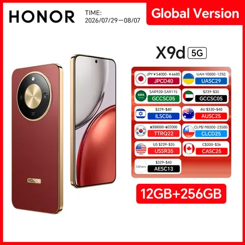 New HONOR X9d Global Version 12GB+256 Smartphone 6.79'' 120Hz Screen 108MP AI Camera 8300 mAh 66W Super Charging NFC