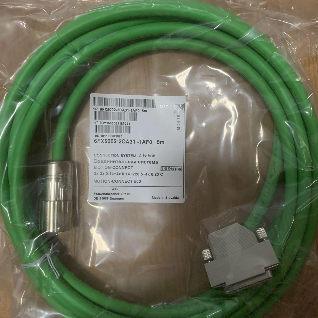 

6FX5002-2CA31-1AF0 6FX5002-2CA31-1BA0 6FX8002-2CA31-1BA0 Servo Motor Signal Encoder Cable for 1FK7042-5AF71-1DG0