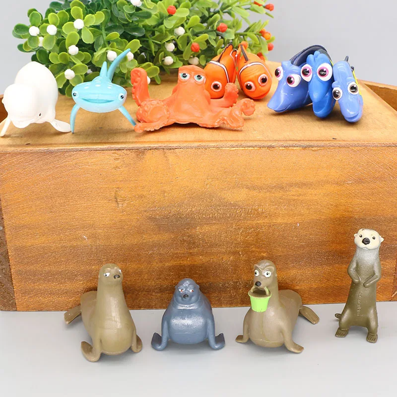 6Pcs/Set Anime Disney Cute Finding Nemo Dory Action Figure Toys Posture Model Collection Figurine Animals Doll