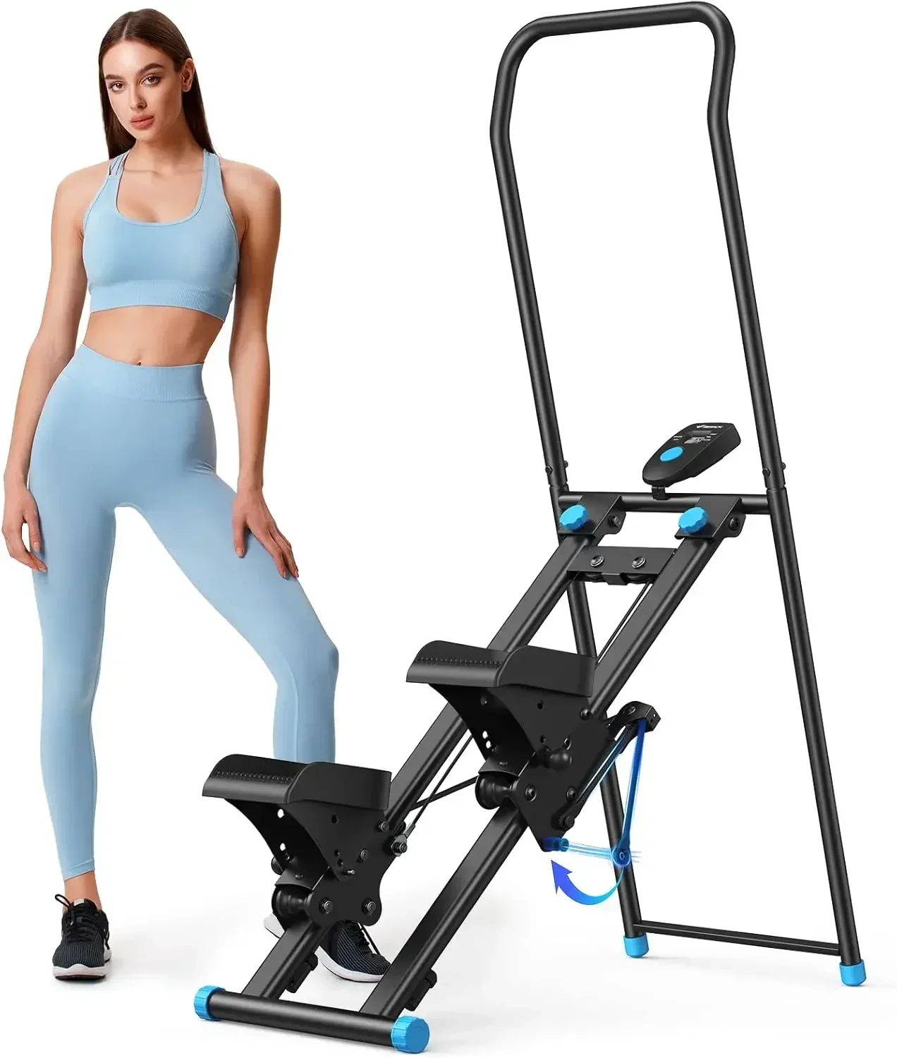 

Stair Stepper for Home Gym Exercise, New Version Stairmaster for Full-Body Workout, Compact Folding Stair Climber with Extended
