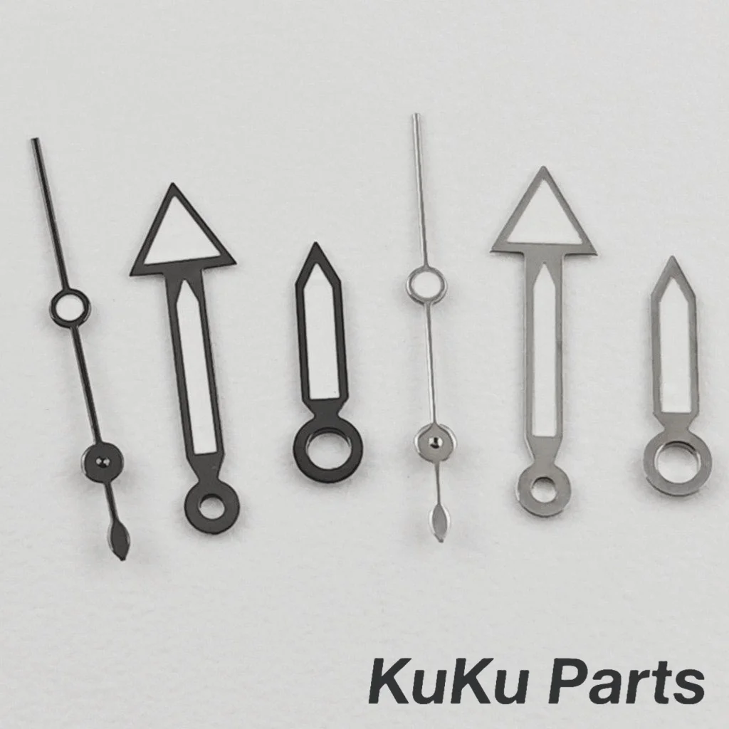 NH35 Arrow Shape Hands Silver Gun Gold Watch Hands Green Luminous Needle For NH34 NH35 NH36 NH38 NH70 Movement Watches Pointer