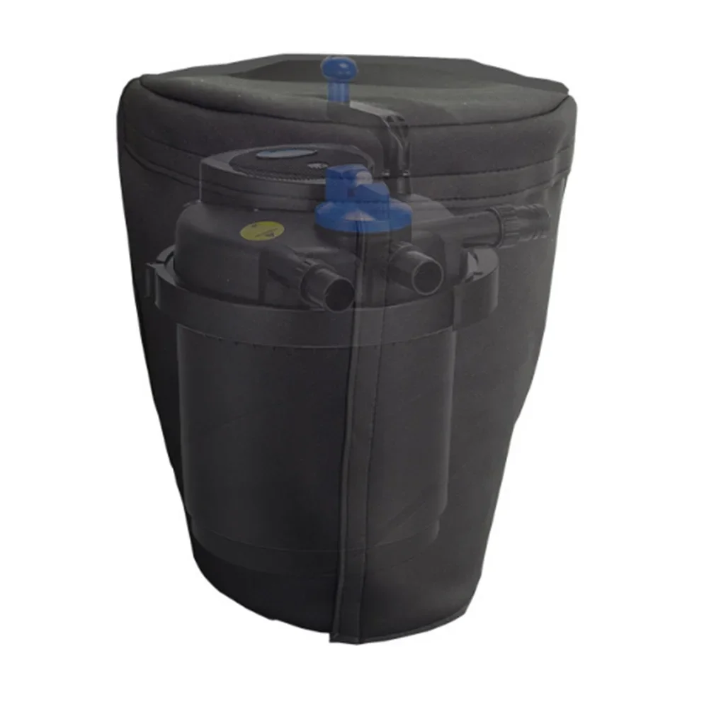 Thermal Protection Cover for Pressurized Pond Filters to Enhance Filtration and Maintain Optimal Water Temperature