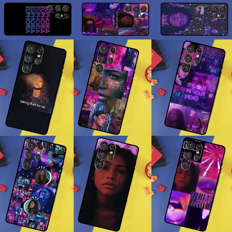 Coque de téléphone américaine TV Euphoria Zendaya Rue, étui arrière pour Samsung Galaxy S25 Ultra S9 S10 S20 S21 S22 Plus S23 FE S24 Ultra