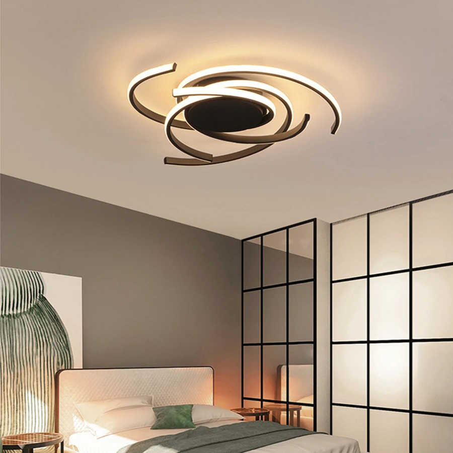 Modern LED Ceiling Lights Lighting For Living Study Room Bedroom Ceiling Lamp Indoor Lighting Home Decoration Lights White/Black