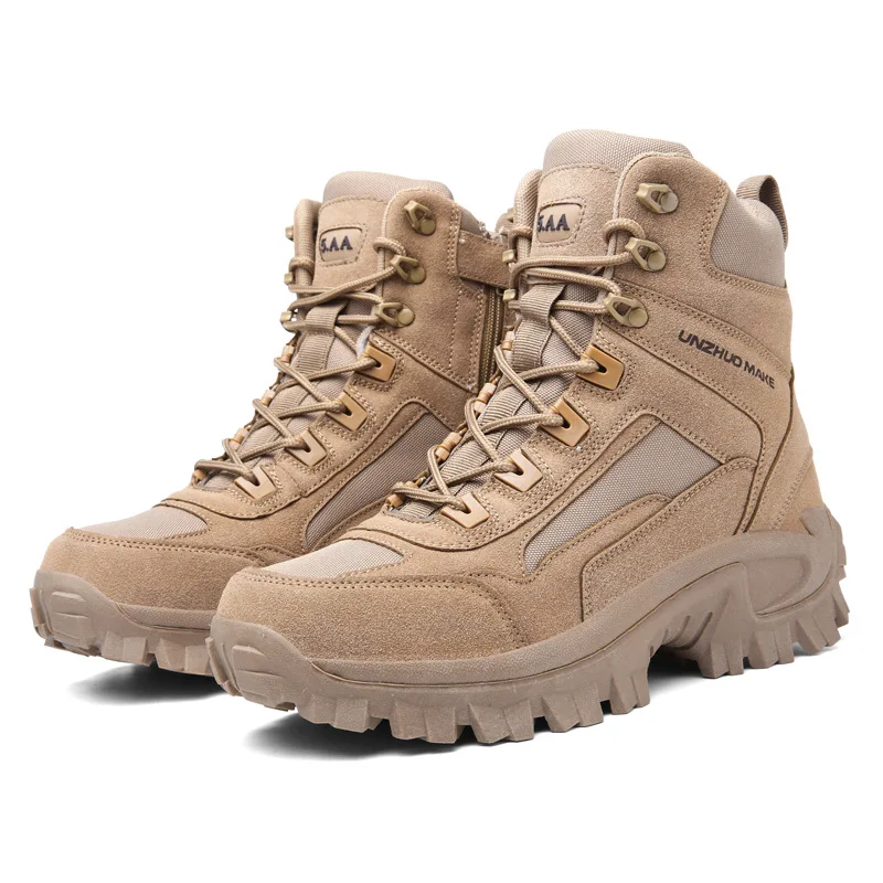 39-46 men Special Force desert combat tactical boots outdoor hiking sports short boots anti slip wear-resistant safty work shoes