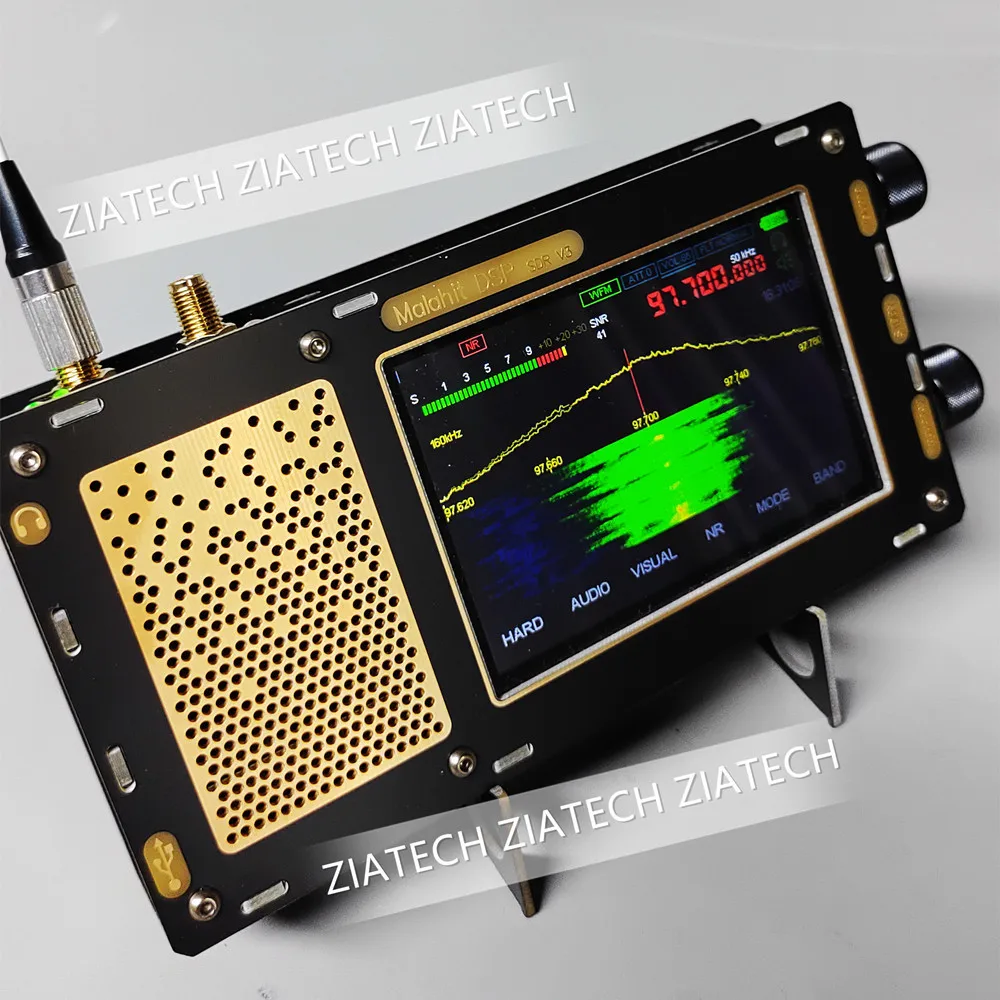 Imagem -02 - Malaquite Rádio Antena Dupla Versão Mais Recente 1.10d Malahit-dsp Estéreo Portátil 3rd Versão Sdr Receptor 50khz2ghz Novo v3