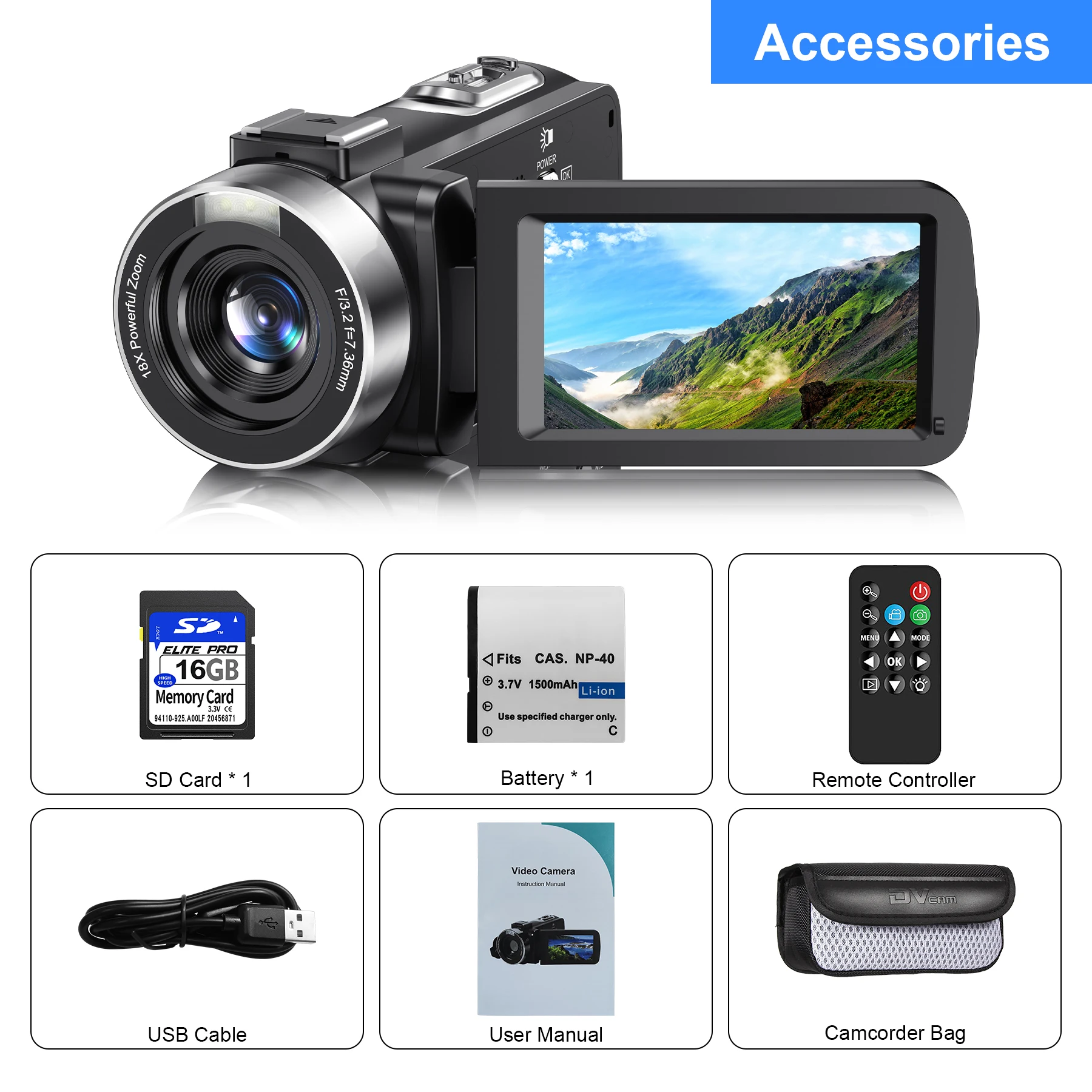 كاميرا فيديو 4K للتصوير الفوتوغرافي 42 ميجابكسل واي فاي كاميرا ويب بث مباشر كاميرا فيديو 18X تكبير رقمي كاميرا تسجيل فيديو لمسجل يوتيوب المبتدئين