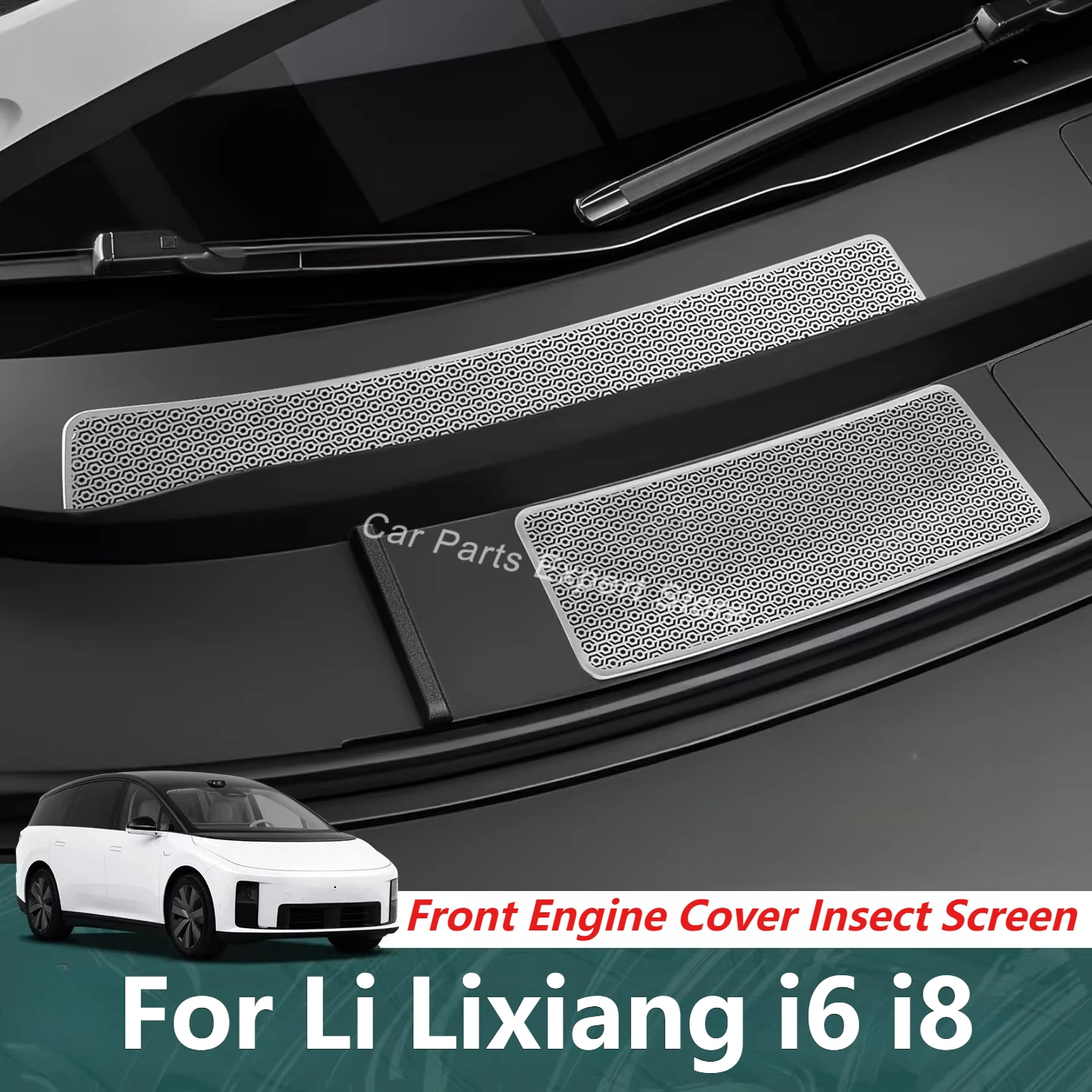 For Li Lixiang i6 i8 2025-2026 Front Engine Cover Insect Screen Compartment Dust Mest Hood Stainless Steel Anti-clogging Cover