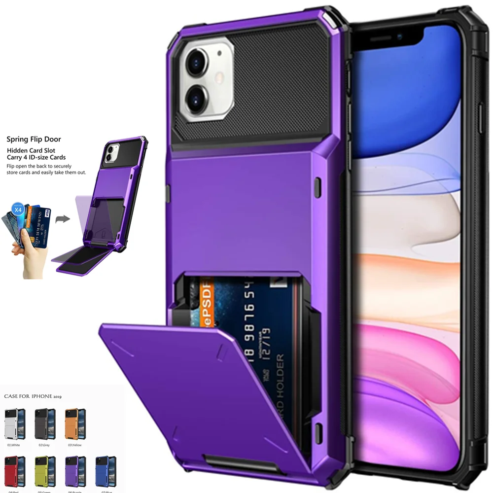 For iPhone SE 2020 SE2 11 11Pro MAX 2019 Case Wallet ID Slot Credit Card Holder Case For iPhone 11 Pro MAX Cover For iPhone 2019