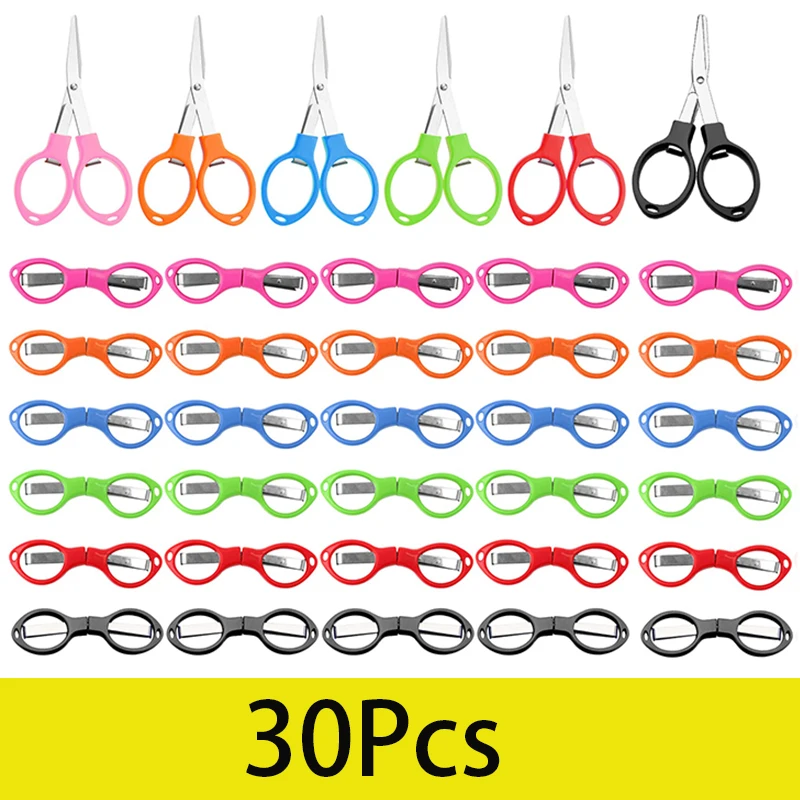 portatil folding scissors stretchable pre escolar escola escritorio casa faca voce mesmo 30 pcs aco inoxidavel 01