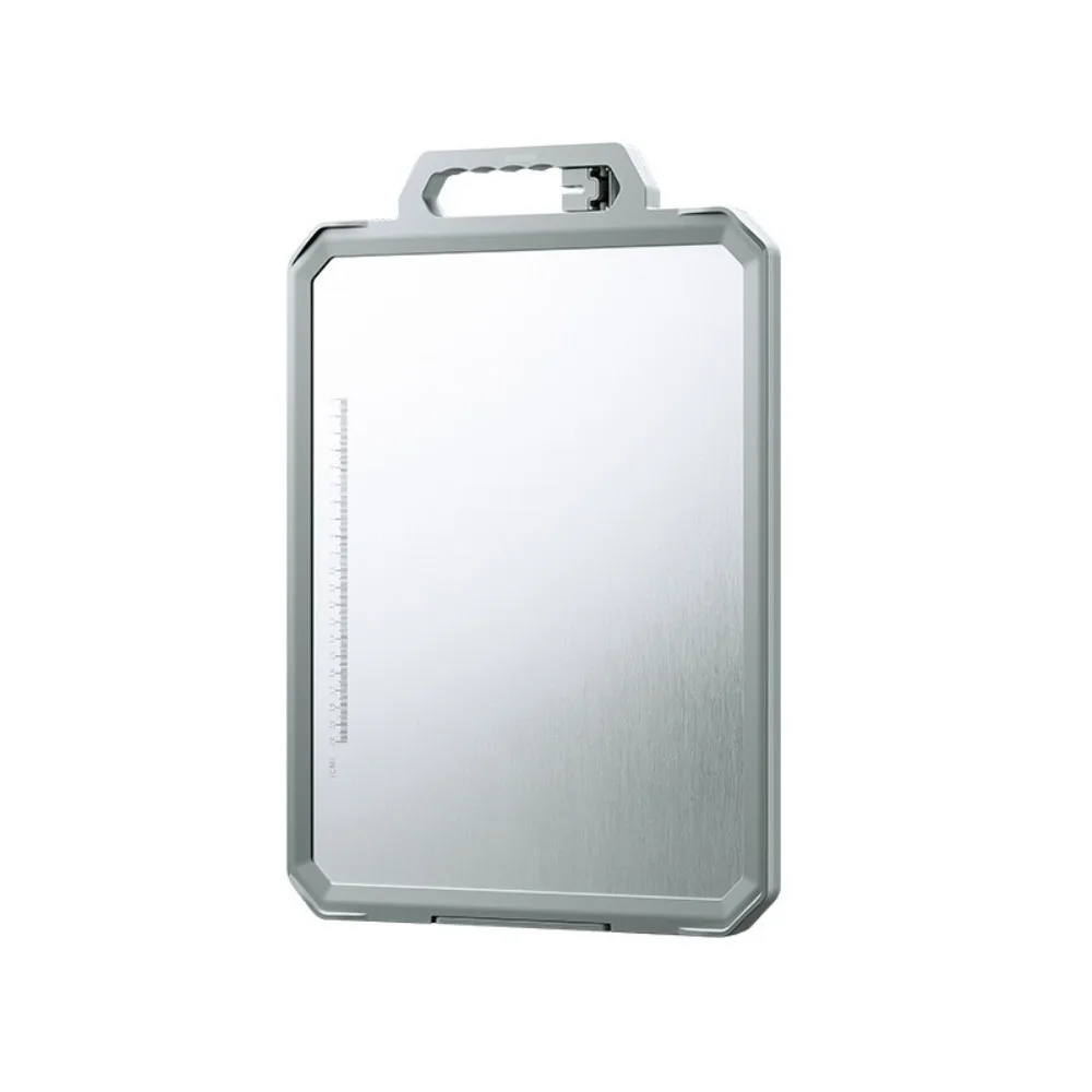 

Stainless Steel Chopping Board Double Sided with Sharpener Metal Cutting Board Large Thicken Chopping Mat for Vegetables Fruits