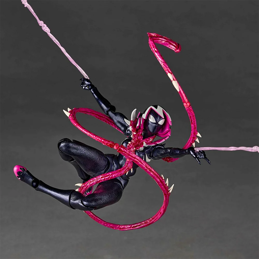 100% Original Kaiyodo Amazing Yamaguchi, Revoltech (NR071) Spider-Gwen Gwenom Anime Figure Action Figure Model Decoration