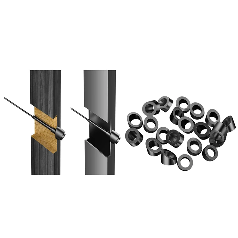 

AA05 40 Pack 5/16Inch ID Black Angle Washers For Cable Railing Posts, For 1/8Inch, 3/16Inch Invisible Cable Railing Hardware