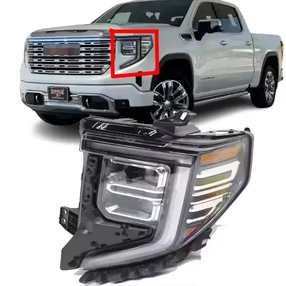 

2022-2024 OEM светодиодная фара для GMC Sierra 1500 Denali Cool White 6000K, переднее положение, новое состояние, 12 В, модель GS