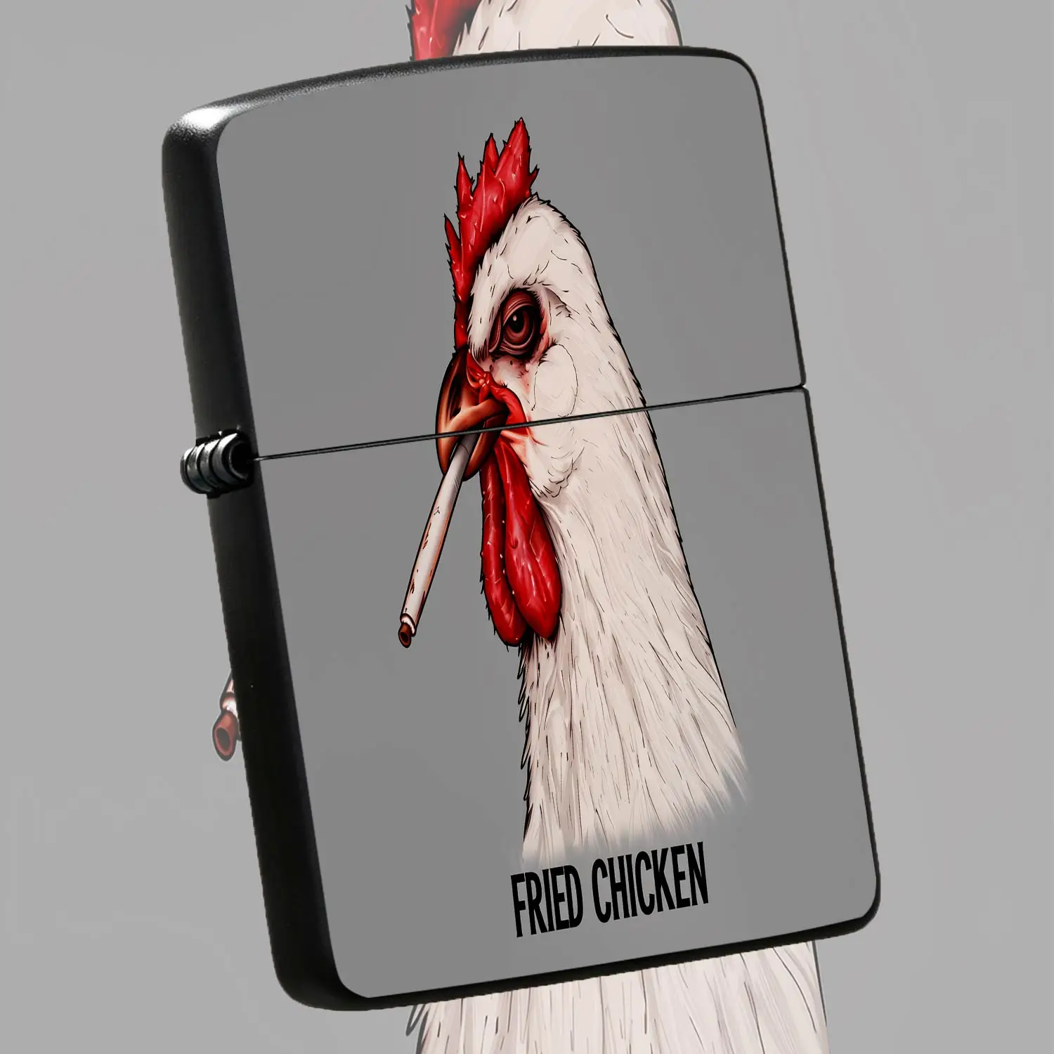 Novelty Fun Chicken Pattern Lighter Creative Fried Chicken Art Print Portable Lighter, Stylish Unique Daily Use Ignition Tool, Practical Multi-Scenario Accessory, Exquisite Trendy Small Gift For Friends Family A Humorous And Interesting Lig
