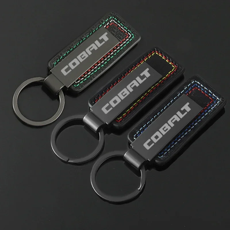 Car Alloy KeyRing Keychain Holder Gift Styling for Cobalt Emblem 2021 2023 Key Chain Ring Pendant Key Buckle Vehicle Accessories