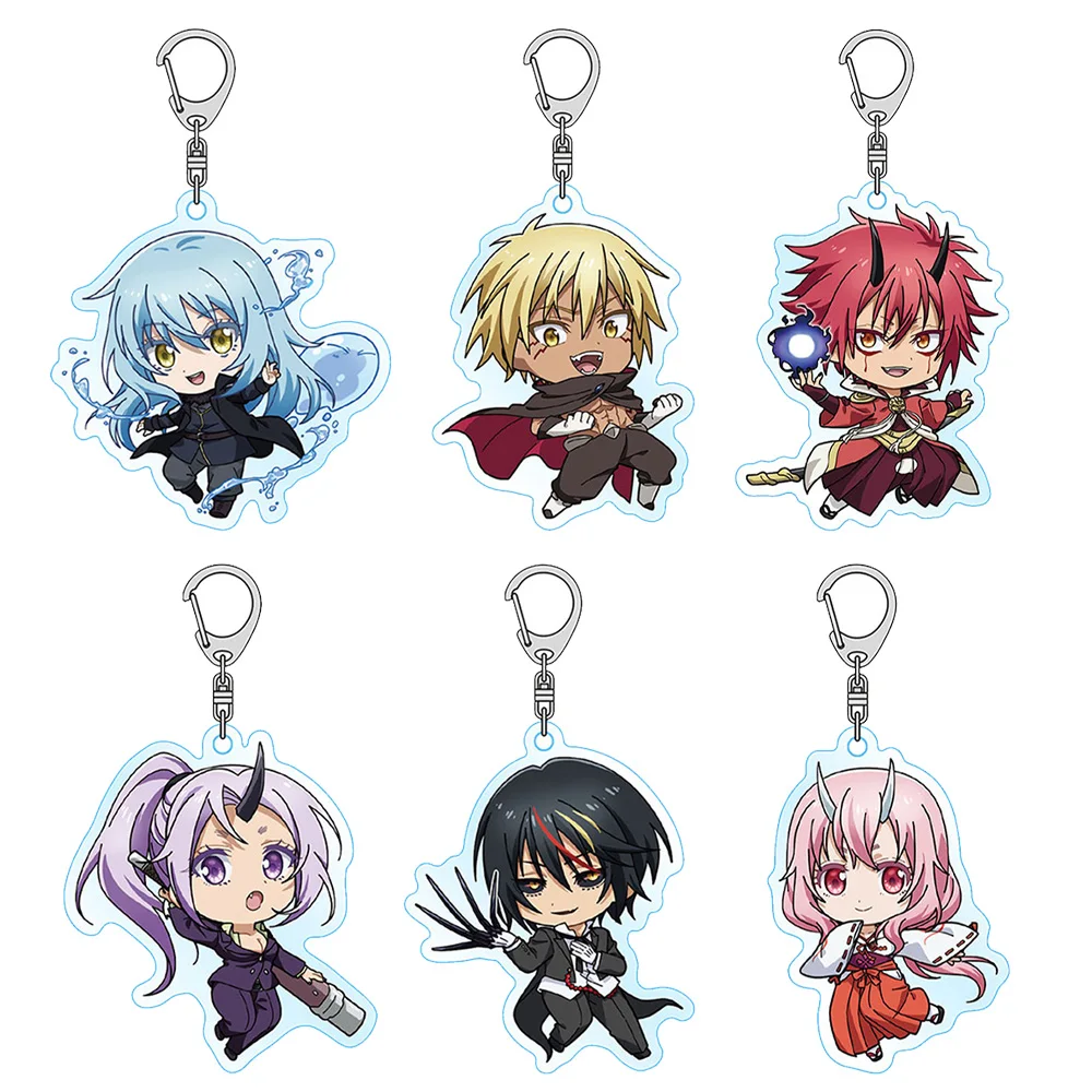 

That Time I Got Reincarnated as a Slime Kawaii character Gobta Rimuru Tempest Benimaru Shuna Acrylic keychain Backpack charm Toy