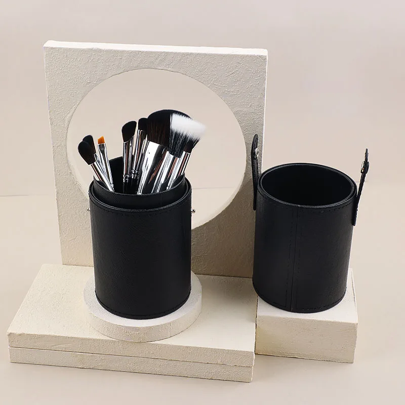 Juego de brochas de maquillaje, 8 Uds., brocha para polvos negros esponjosos y suaves, brocha para colorete, herramientas de belleza, productos para mujer, brochas faciales para máscara