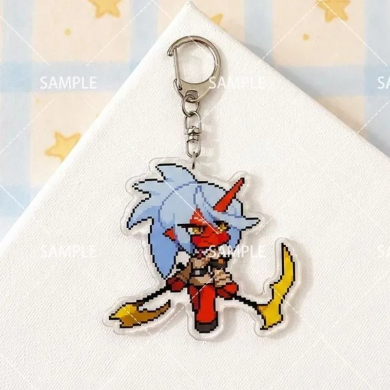 4pcs/set Panty Stocking Cute Pixel Style Acrylic Keychain Backpack Decoration Pendant Festival Gift Ornament