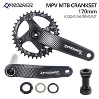 PROWHEEL-platos y bielas MPV para bicicleta de montaña, brazos de manivela Hollowtech, bielas integradas para bicicleta de montaña, 104 Bcd 32/34/36T