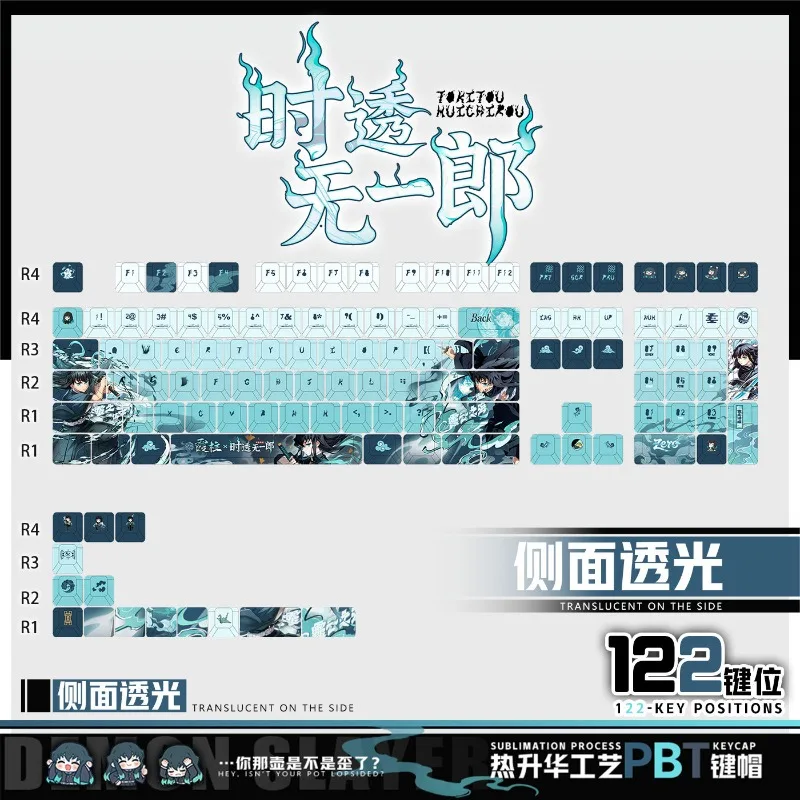 Shi Tou Wu Yi Lang Theme Anime Mechanical Keyboard Factory PBT Customized Cute Keycaps PC Game Keyboard Collection Gift Keycaps