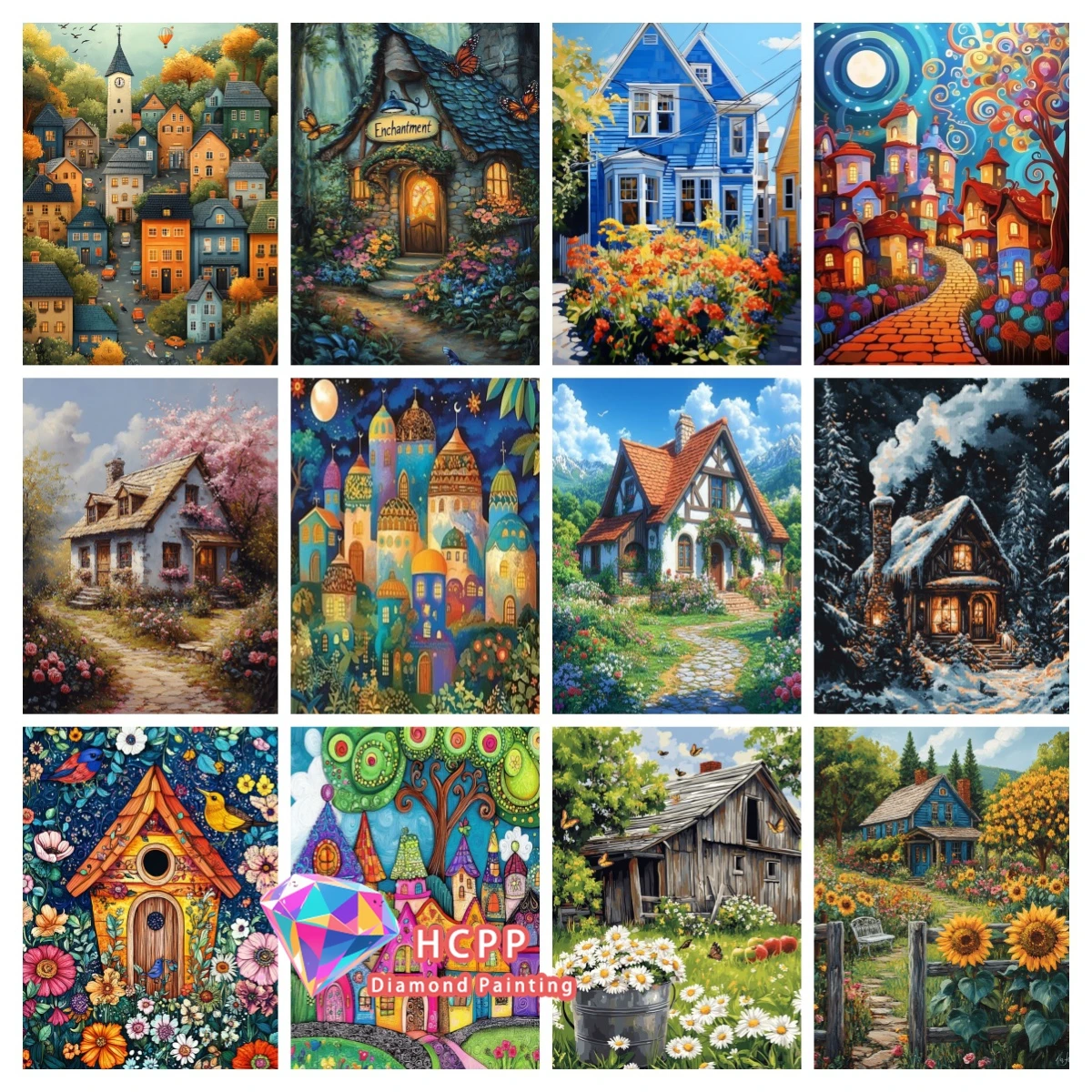 Landschaft Stadthaus Diamant Malerei Kit 5D DIY Diamant Stickerei Kreuz Stickerei handgemachte Kunst Geschenk Handwerk Home Dekoration